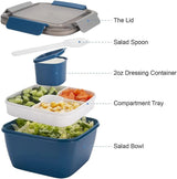 Lunch Bento Box Work Compartment Cute Ladies Microwave Portable Container Cutlery Picnic Set(E) image 3