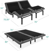 Ergonomic Twin XL Size Adjustable Bed Frame, Electric Base w/Wireless Remote Control, Nightlight, Massager, 2 USB Ports image 4