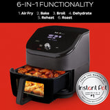 Instant Vortex Plus 6QT ClearCook Air Fryer, Clear Windows, Custom Program Options, 6-in-1 Functions, Crisps, Broils, Roasts, Dehydrates, Bakes, Reheats, from the Makers of Instant Pot, Black image 3