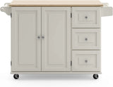 Homestyles Dolly Madison Mobile Kitchen Island Cart, Drop Leaf Breakfast Bar image 2