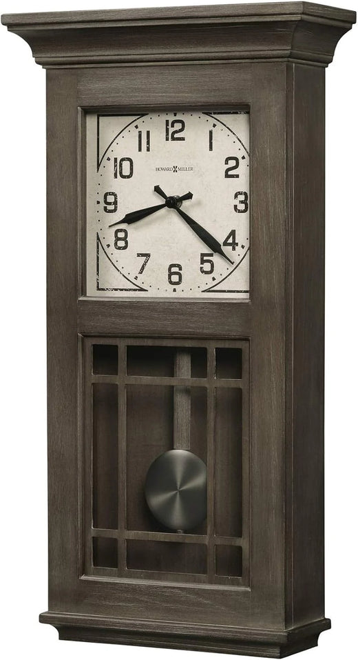 Wall clock - Vintage Bohemian lacquer design, natural recycled wood style, retro home decoration, quartz single-beat pendulum mechanism, automatic night-time bell-silencing function