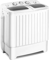 Portable mini compact two-cylinder washing machine (17.6 pounds) - Spanish model, rotary type, blue white