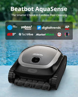 Cordless Robotic Pool Vacuum Cleaner - Intelligent Path Opimization, Cleans Floor, Walls, and Waterline - Suitable for Above & In-Ground Pools up to 2,260 sq.ft, Light Gray image 3