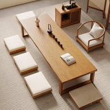 Japanese tatami coffee table,round wood coffee table,wooden coffee table living room,Japanese floor table，tea table,tatami table,low table for sitting on the floor,Walnut coffee table(100cm/39.3in) image 2
