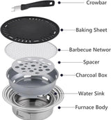 Outdoor Grill Table Foldable, Easy to Carry Can Hang Items Multi-Purpose, Aluminum Alloy, Portable Camping Table Foldable, for Picnic, BBQ, Making Tea image 2