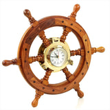 High-end home decoration clock - Sailboat copper hatches and rudder for navigation | Luxury office decorations | Wall decorations | Birthday gifts