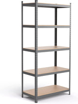 Five-tier storage rack 2920 pounds Heavy-duty shelf Adjustable boltless storage rack Suitable for warehouse storage rooms 108 inches wide x 18 inches deep x 72 inches high image 4
