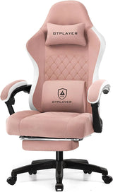 Gaming Chair, Computer Office Chair with Pocket Spring Cushion, Linkage Armrests and Footrest, High Back Ergonomic Computer Chair with Lumbar Support Task Chair with Footrest image 3