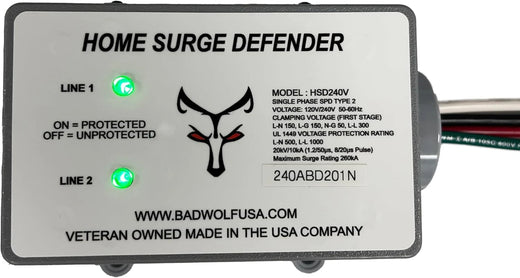 Whole House EMP Surge Protector, 260kA of Surge Protection to Help Shield Your Home from Lightning, EMP, CME and Solar Flare Damage.
