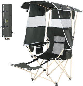 Nice C Canopy Chair, Camping Chair with Canopy, Folding Chair with Canopy, Shade Chair, Canopy Chair Outdoor, Folding Lawn Chair with Canopy, Sport Chair, Camping Chair with Foot Rest (2-P w/Footrest)