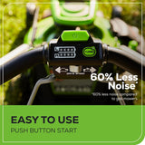 60V 21-inch self-propelled cordless lawn mower, brushless motor, LED lights, including 2 sets of 4.0 Ah batteries and a fast dual-port charger (compatible with 75 tools, running time 45 minutes) image 3