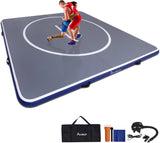 Inflatable Wrestling Mat 10FT/5FT, Portable Jiu Jitsu Mats Wrestling Mat for Home, Outdoor or Indoor Training Mat for Water Yoga, Gymnastics, Gray image 3