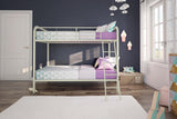 DHP Dusty Twin Over Full Metal Bunk Bed, Off White image 3