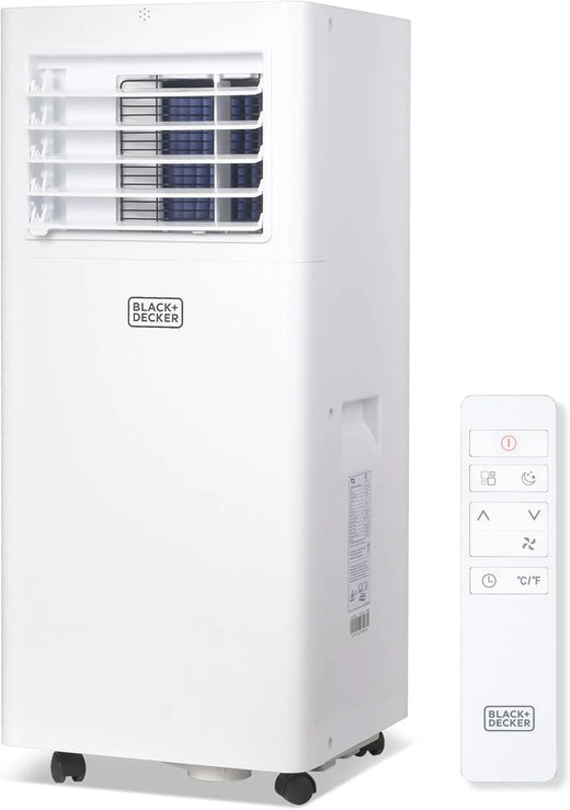 Portable Air Conditioner, 12,000 BTU (8,000 BTU SACC) for Rooms up to 550 Sq. Ft., Portable AC with Follow Me Remote Control and Window Kit, BPACT12WT, White