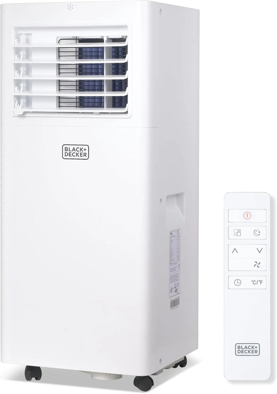 Portable Air Conditioner, 12,000 BTU (8,000 BTU SACC) for Rooms up to 550 Sq. Ft., Portable AC with Follow Me Remote Control and Window Kit, BPACT12WT, White