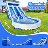 Large Inflatable Water Slide Swimming Pool Play Center, Commercial Grade Lightweight Premium Water Slide Bounce House 20.6x9.5x9.3Ft for Kids and Adults (with Blower) image 2