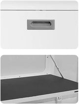 Folding Aluminum Picnic Table for RV Caravan, Double Lock Design, Lightweight Outdoor Table for Campervan & Motorhome, Perfect for Camping & Picnics (Black, No Light) image 2