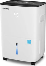 80-gallon Energy Star dehumidifier for basement, family bedrooms, large rooms (with a maximum area of up to 5200 square feet), equipped with drainage pipes and water tank