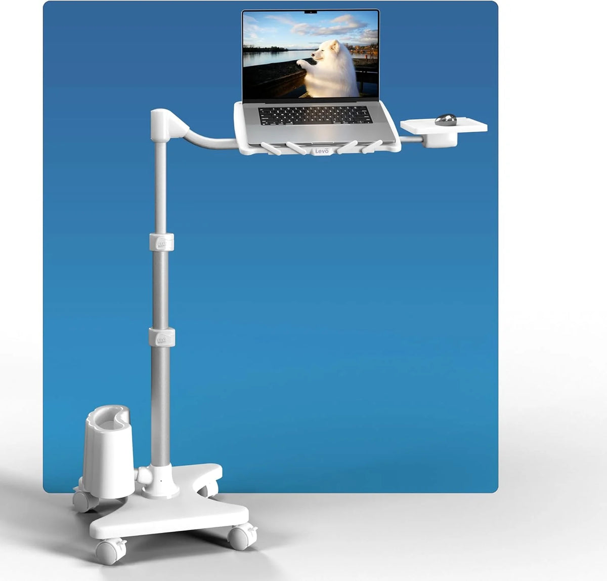 Adjustable laptop stand - Portable computer table and comfortable desk suitable for beds, sofas or offices - Portable mobile workstation, can be tilted - Suitable for devices under 16 inches - Brown and black