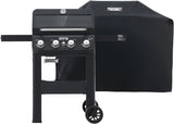 Grills 4-Burner Liquid Propane Gas Grill, Silver Stainless Steel Grill Outdoor Patio Garden Barbecue Grill with Clearview® Lid and One Foldable Shelf, Mesa400MF image 2