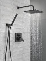 Square shower head set, rain shower head and handle set made of brushed nickel material, valve cover kit, 10 inches, stainless steel image 4