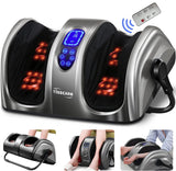 Therapeutic foot massager with heat therapy: Suitable for nerve disorders, plantar fasciitis and pain relief. This FSA/HSA compliant foot massager is suitable for home/office use to massage the feet/legs/shins/ankles. It is suitable for both women an