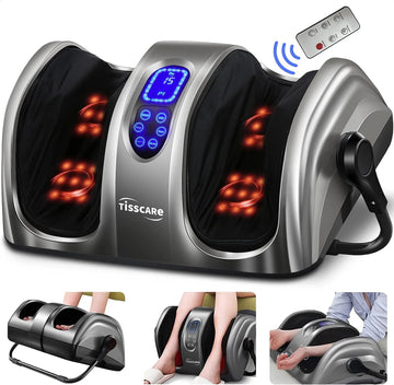 Therapeutic foot massager with heat therapy: Suitable for nerve disorders, plantar fasciitis and pain relief. This FSA/HSA compliant foot massager is suitable for home/office use to massage the feet/legs/shins/ankles. It is suitable for both women an