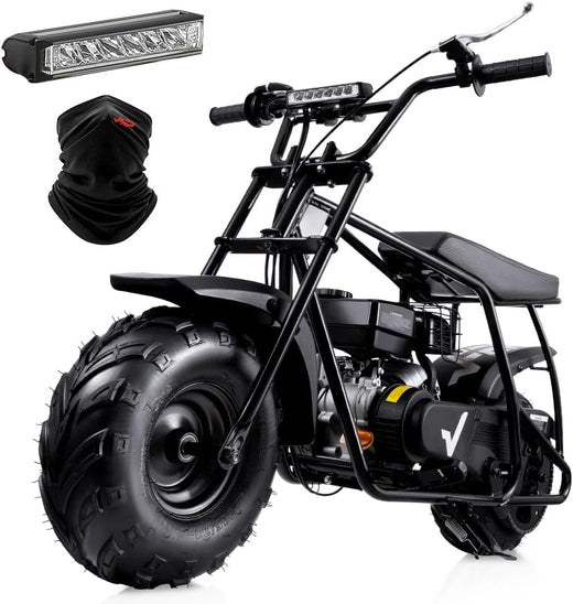 Mini Dirt Bike GMB100, 99 CC Gas Powered Mini Bike 4 Stroke 3HP, Off Road Mini Bikes for Kids and Adult, Trail Bike Up to 24 Mph, Weight Support Up to 185 LBS (Black)