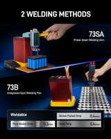 4500-watt super capacitor pulse battery welding machine, a DIY tool suitable for repairing 18650 lithium battery packs, equipped with a handle-type push welding arm and foot pedal switch, capable of continuous operation for 24 hours. image 2