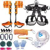 Tree Climbing Gear, Tree Climbing Spikes，with Adjustable Climbing Straps and Steel Core Flip Line Arborist Equipment for Climbers, Hunting, Fruit Picking ，Logging, Climbing Etc image 3