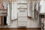 Rubbermaid Configurations Custom Closet Kit 4-8 Ft. Adjustable Metal Wire Shelving White Finish Expandable Organization System Hardware Included for Home Closet/Pantry/Laundry/Mudroom image 3