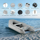 CREWORKS 7.5ft Inflatable Dinghy Boat, 2 Person 660lb Transom Sport Tender Boat with Pump Aluminum Oars Floor, Heavy Duty Inflatable Raft Kayak for Adults image 4