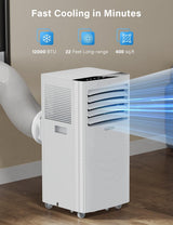 12000 BTU Portable Air Conditioners, AC Unit for Bedroom with 4 Modes Cooling/Dehumidifier/Fan & Sleep, Up to 400 Sq.Ft, 45db Quiet, 24H Timer & Remote, Standing Air Conditioner for Rooms Office Home image 2