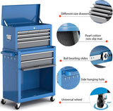 Tool Chest 8-Drawer | 42'' Large Rolling Tool Chest with Wheels | Detachable Top Metal Tool Box | Garage Storage Cabinet for Repair Room,Warehouse | Rolling Tool Box with Hooks,Liners,Tray Divider image 4