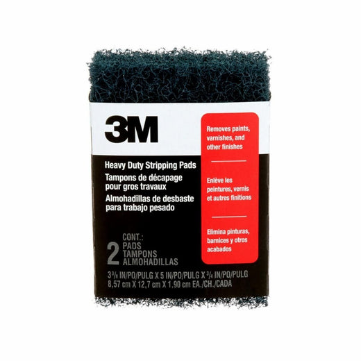 3M Heavy Duty Stripping Pad for Flat Surfaces, 2-pk