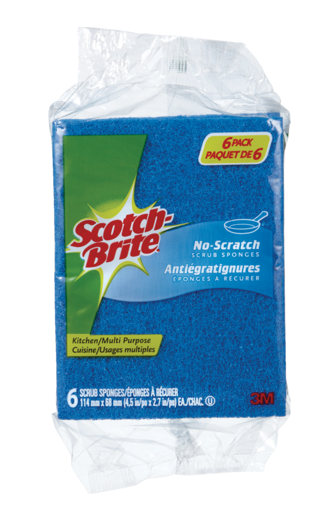 3M Scotch-Brite Non-Scratch All-Purpose Scrub Sponge, 6-pk