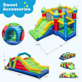 Inflatable Obstacle Course Bounce House, Kids Huge Sectional Bouncy Castle with Dual Slides, Tunnels, Bounce Area, Climbing, Obstacles, Playhouse for Kids Indoor Outdoor Birthday Party Gift image 4