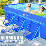 Foldable Pool, Large Non-Inflatable Swimming Pool For Kids,Adult Collapsible Pools Hard Plastic Shell, Oversized Thickened,Portable Folding Kids Pools for Backyard-Mosaic Design-115"x66"x20" image 4