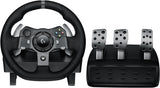 Drive Force racing car steering wheel and pedals, real force feedback function, stainless steel shift paddles, leather steering wheel cover suitable for Xbox Series X|S, Xbox One, PC and Mac - Black