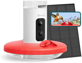 Hummingbird Feeder (Outdoor Hanging Type, with Camera, Ant-proof Groove), supports real-time viewing via 1080P high-definition application, equipped with artificial intelligence hummingbird recognition function, automatic recording and alarm function