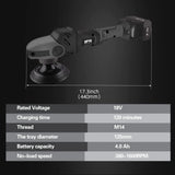 Buffer Polisher, 18V Cordless Rotary Polisher, 4Inch & 5Inch Car Polisher with 7 Variable Speed 2Pcs 4.0Ah Battery, 2 Backing Plate, 6 Polishing Pads, 2 Wool Pads for Car Polishing and Waxing image 3