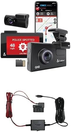 Intelligent driving recorder kit with rear camera Kober 2.5A micro USB hard wire kit