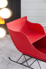 Christmas Sleigh Outdoor Decorations Large-sized Worn Red Metal Santa Sleigh Toy Decoration Gift Basket Winter Decorations Indoor Christmas Garden Santa Sleigh Decoration - 39 inches (Sleigh-L) image 4