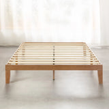Mellow 12 Inch Solid Wood Platform Bed with Wooden Slats image 4