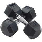 Inspire Fitness 210 lb. (5-30 lb.) Rubber Dumbbell Set with 6 pair Vertical Rack image 2