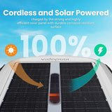Solar Powered Automatic Robotic Pool Skimmer Cleaner,Solar Pool Surface Cleaner Dual Mode with Obstacle Avoidance Daytime ＆ Overnight Continuous Cleaning Ideal for All Swimming Pool-White image 2