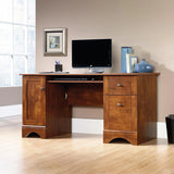 Multifunctional office computer desk, length: 59.45 inches x width: 23.47 inches x height: 29.02 inches, finished with polished maple wood material image 2