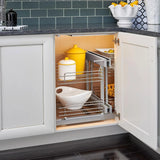 18-inch double-layer removable shelves with 4 shelves, silver color image 3