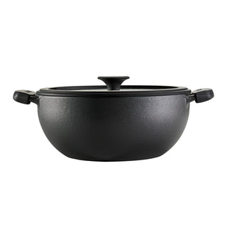 4.8 Qt Utsava Pre-Seasoned Cast Iron Kadai with Lid