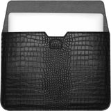 Black Faux Crocodile Laptop Sleeve Case image 2